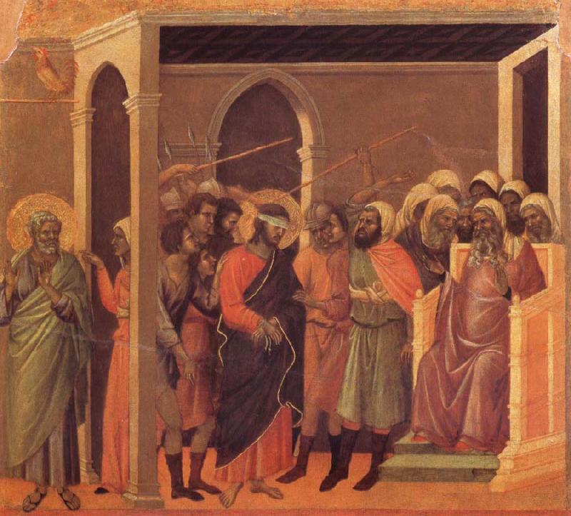 Duccio di Buoninsegna The third verloochening of Christ oil painting image